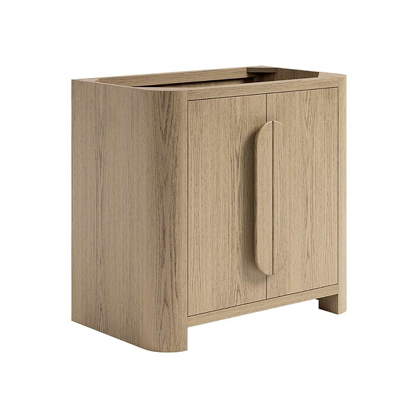 Harper Medium Ash 36" Single Vanity without Top by TileBar Studio Vanities, View 4, open zoomed image