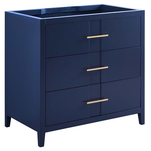 Iconic Navy and Gold 36" Single Vanity without Top