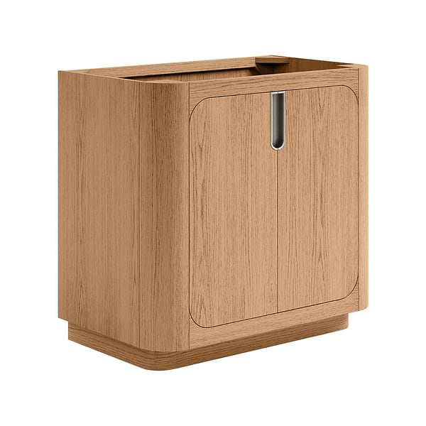 Corbin Medium Ash 36" Single Vanity without Top by TileBar Studio Vanities, View 4, open zoomed image