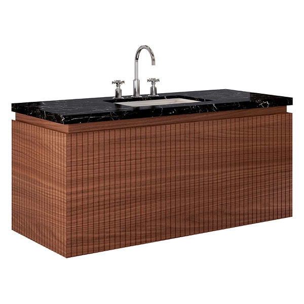 Melrose Walnut 48" Single Vanity with Nero Marquina Marble Top