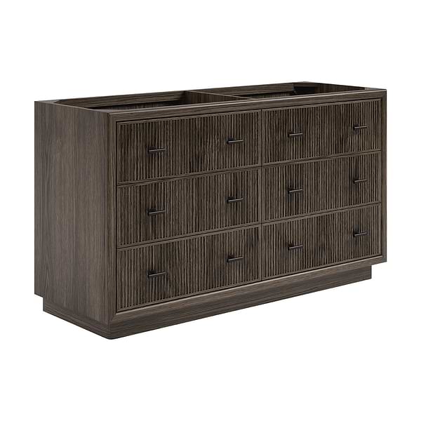 TileBar Studio Vanities Rhett Espresso Oak 60" Double Vanity without Top