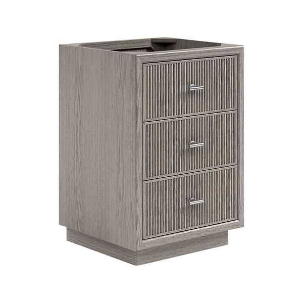 Rhett Steel Oak 24" Single Vanity without Top by TileBar Studio Vanities; image 6; in Style Ideas Classic, Modern, Transitional; released 2026; new, trends
