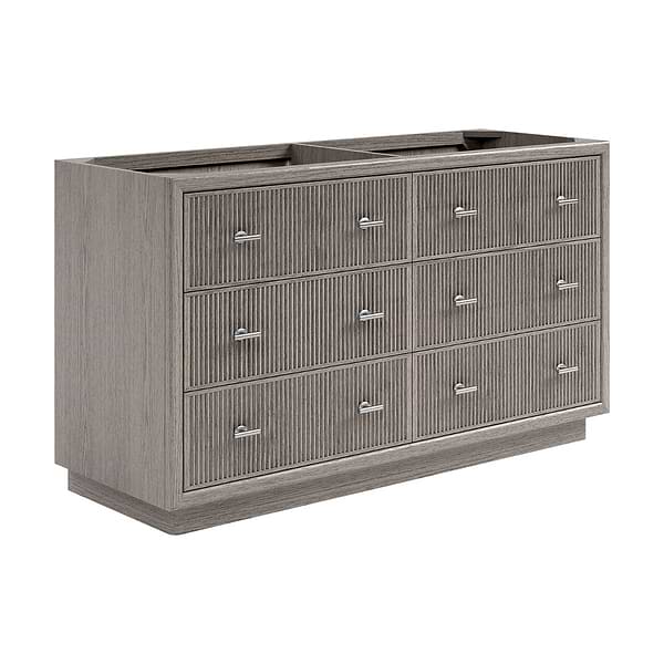TileBar Studio Vanities Rhett Steel Oak 60" Double Vanity without Top