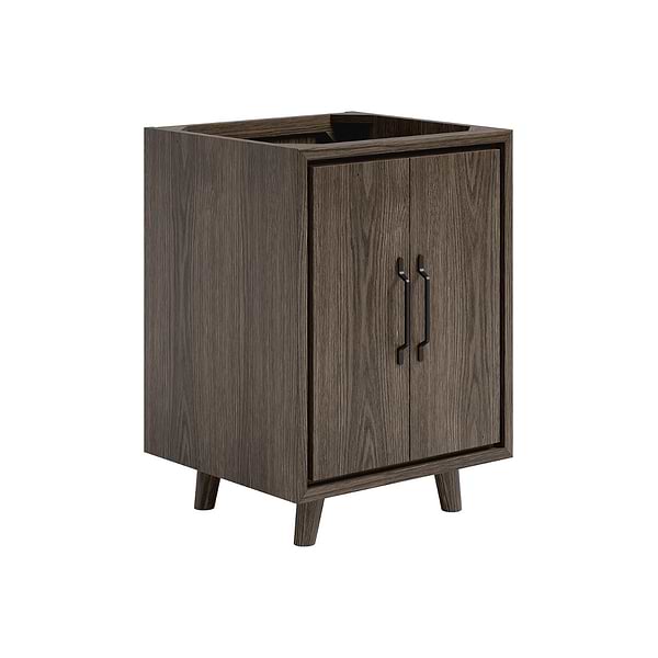 Setton Espresso Oak 24" Single Vanity without Top by TileBar Studio Vanities, View 4, open zoomed image