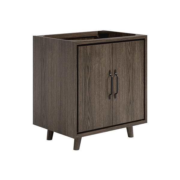 Setton Espresso Oak 30" Single Vanity without Top by TileBar Studio Vanities, View 4, open zoomed image