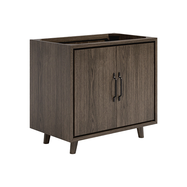 Setton Espresso Oak 36" Single Vanity without Top by TileBar Studio Vanities, View 4, open zoomed image