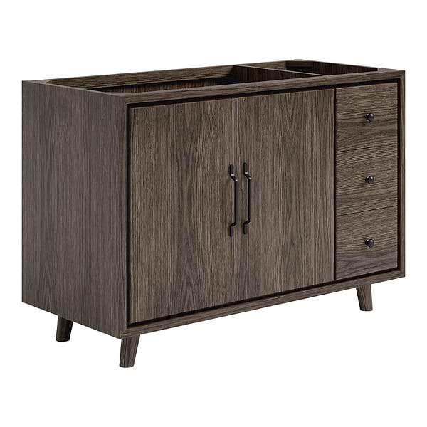 Setton Espresso Oak 48" Single Vanity without Top by TileBar Studio Vanities, View 4, open zoomed image