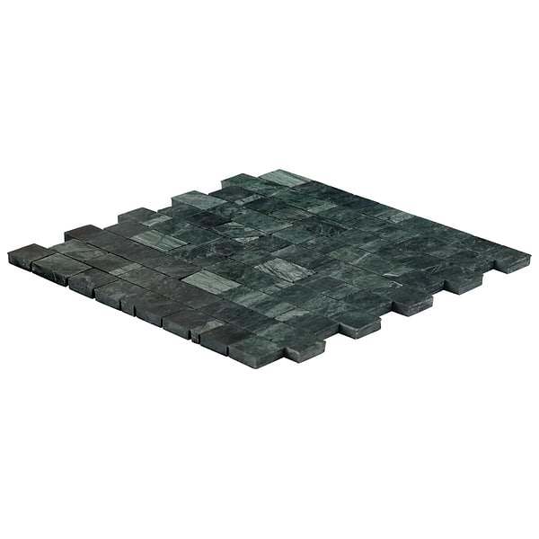 Avanti Verde Green Hand Clipped Joint Honed Marble Mosaic Tile
