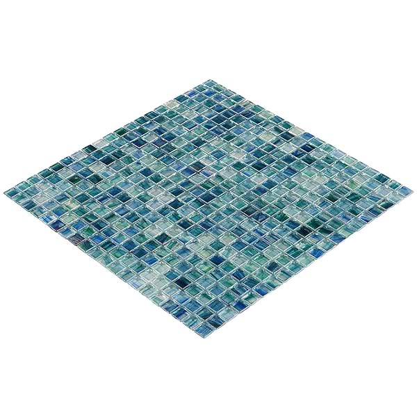 Celeste Summery Bloom Green 1x1 Glass Polished Mosaic Tile