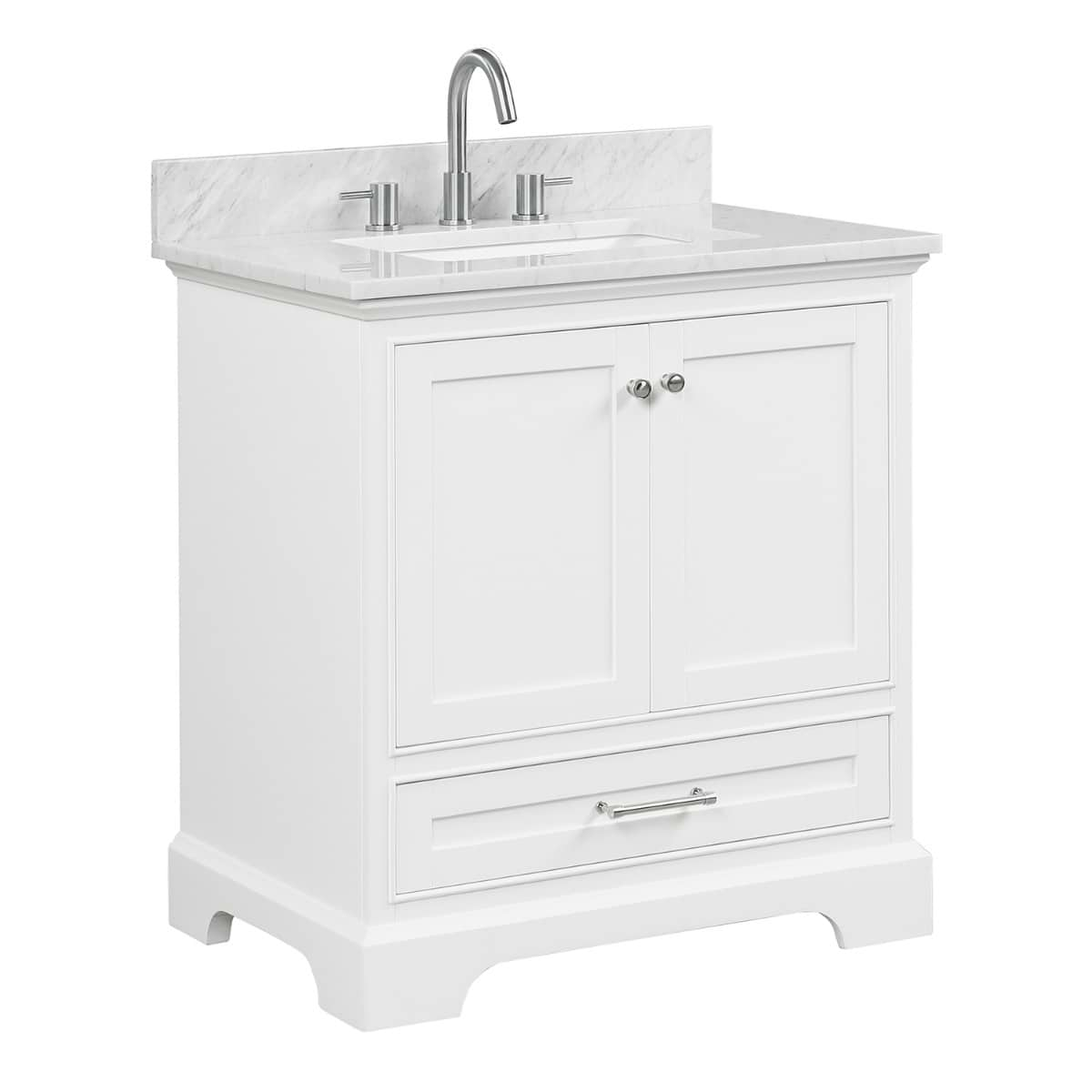 Glendale 30'' White Vanity And Marble Counter