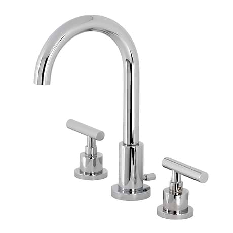 Astoria Polished Chrome 10" Widespread Bathroom Faucet With Pop Up Standard Drain