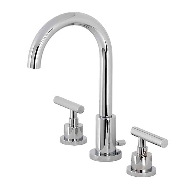 Astoria Polished Chrome 10" Widespread Bathroom Faucet With Pop Up Standard Drain