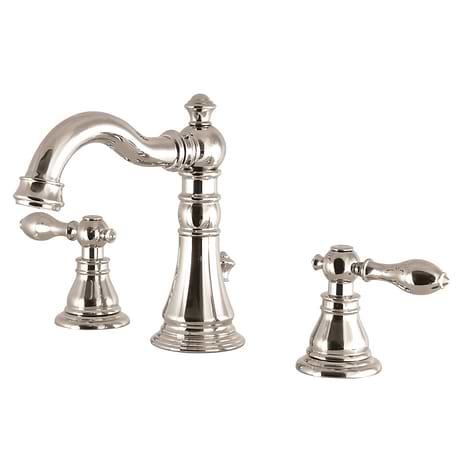 Greenpoint Polished Nickel 8" Widespread Bathroom Faucet With Pop Up Standard Drain