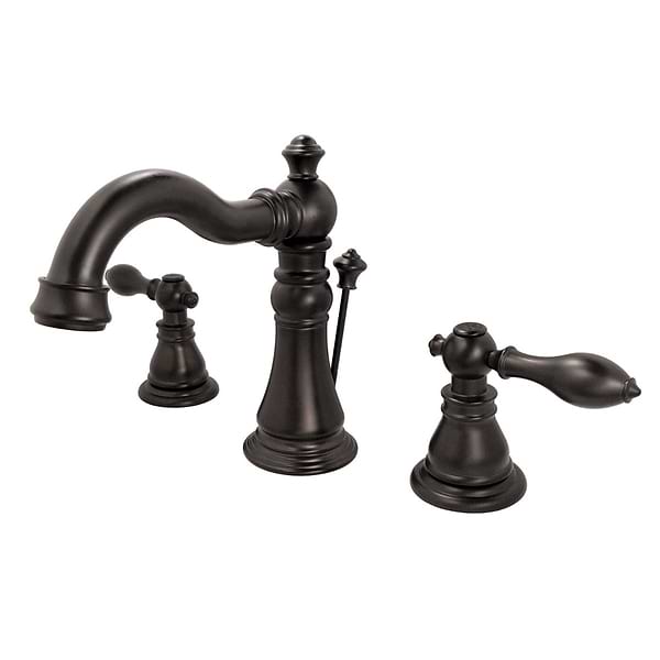 Greenpoint Oil Rubbed Bronze 8" Widespread Bathroom Faucet With Pop Up Standard Drain