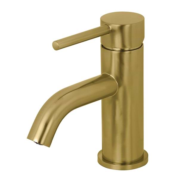 Lawrence Brushed Brass 2" Single Hole Bathroom Faucet With Pop Up Standard Drain