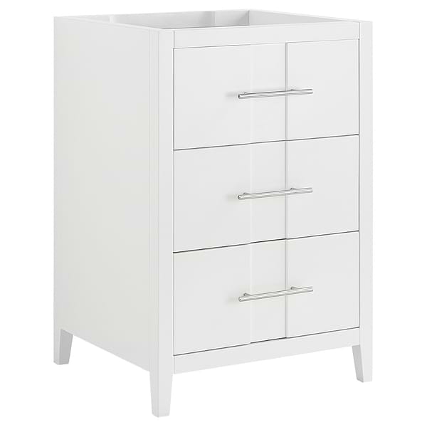 Iconic White and Silver 24" Single Vanity without Top