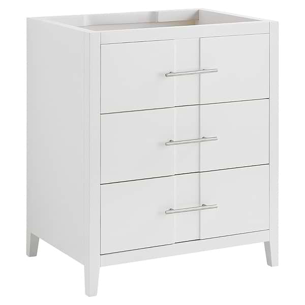 Iconic White and Silver 30" Single Vanity without Top