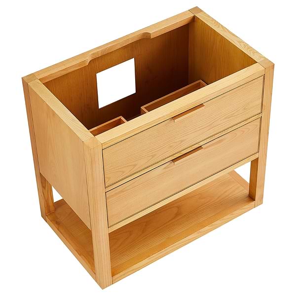 Dayton Woodgrain 36" Single Vanity with Pure White Quartz Top