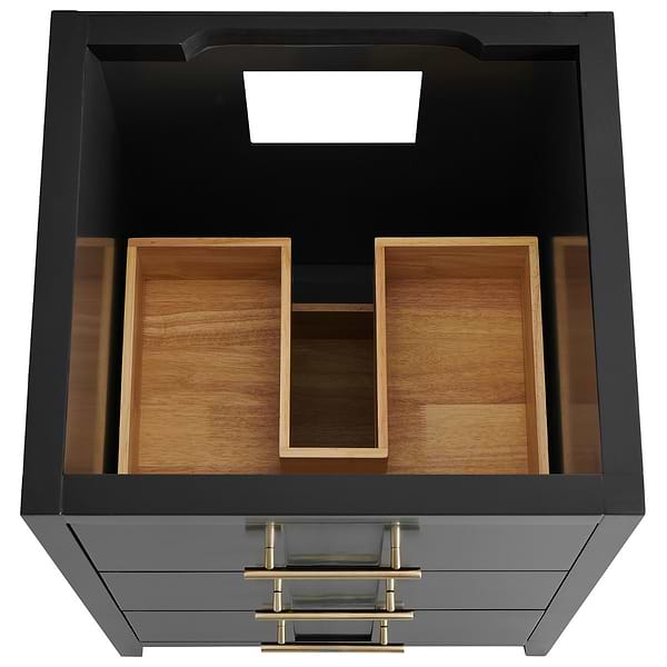 Iconic Charcoal and Gold 24" Single Vanity without Top