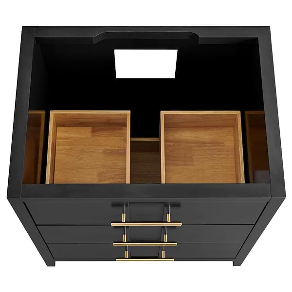 Iconic Charcoal and Gold 30" Single Vanity without Top