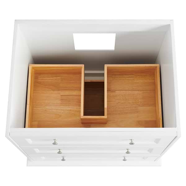 Nora White 30" Single Vanity with Carrara Marble Top