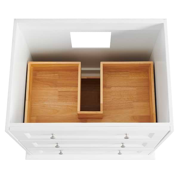 Nora White 30" Single Vanity with Pure White Quartz Top