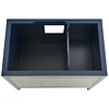 Province Navy and Gold 36" Single Vanity with Pure White Quartz Top