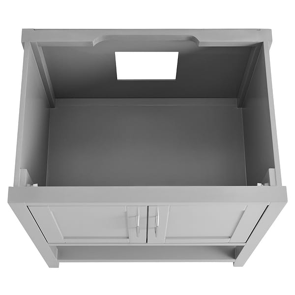 Sheraton 30" Gray Vanity with Carrara Marble Top and Ceramic Basin