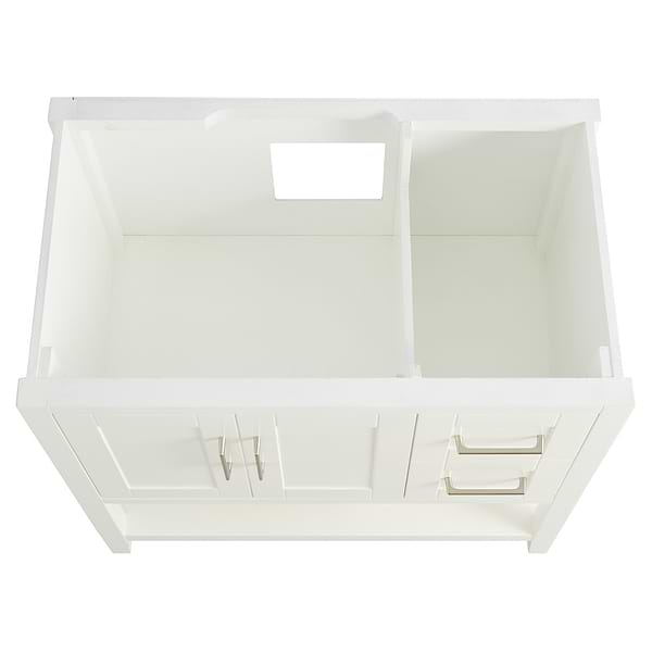 Sheraton 36" White Vanity with Pure White Quartz Top and Ceramic Basin