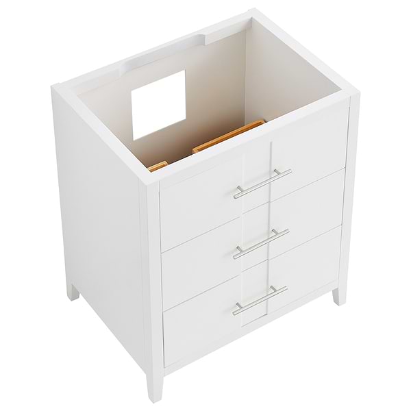 Iconic White and Silver 30" Single Vanity without Top