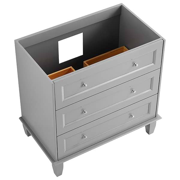 Nora Gray 36" Single Vanity with Pure White Quartz Top