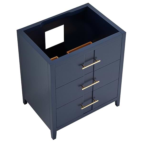Iconic Navy and Gold 30" Single Vanity without Top