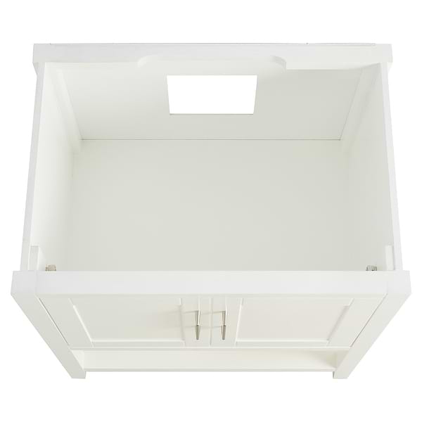 Sheraton 30" White Vanity with Carrara Marble Top and Ceramic Basin
