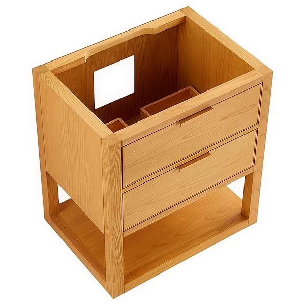 Dayton Woodgrain 30" Single Vanity with Pure White Quartz Top