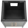 Province Charcoal and Gold 24" Single Vanity with Pure White Quartz Top