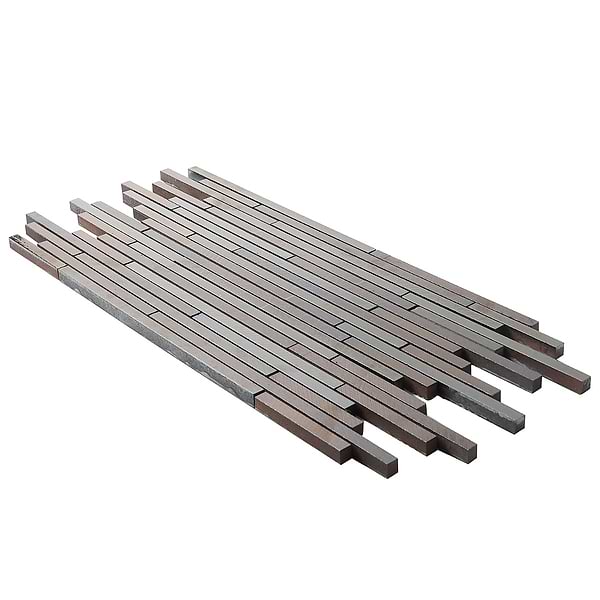 Magma Slim Stack Iron Gray Polished Lava Stone Mosaic Tile