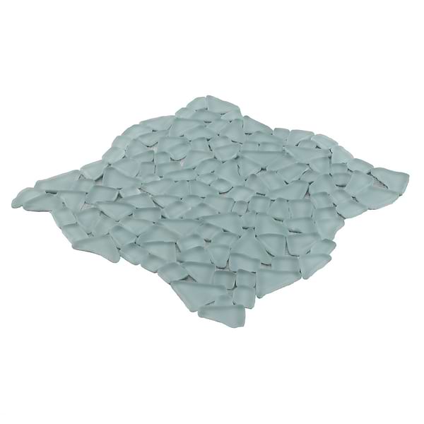 Fiji Atlantic Blue Frosted Matte Glass Mosaic Tile
