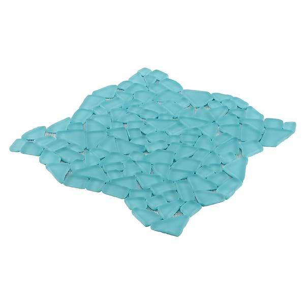 Fiji Pacific Blue Frosted Matte Glass Mosaic Tile