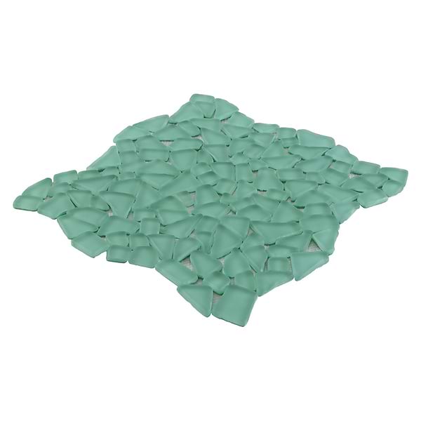 Fiji Seafoam Green Frosted Matte Glass Mosaic Tile