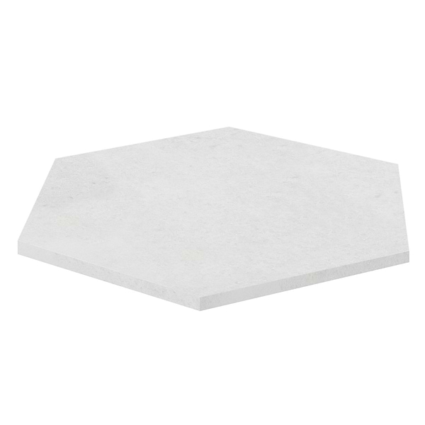 Snow White 10" Honed Marble Hexagon Tile