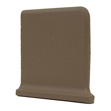 Elemental Chestnut Brown 6x6 Ceramic Quarry Tile Cove Base Left Outside Corner  (14 per box)