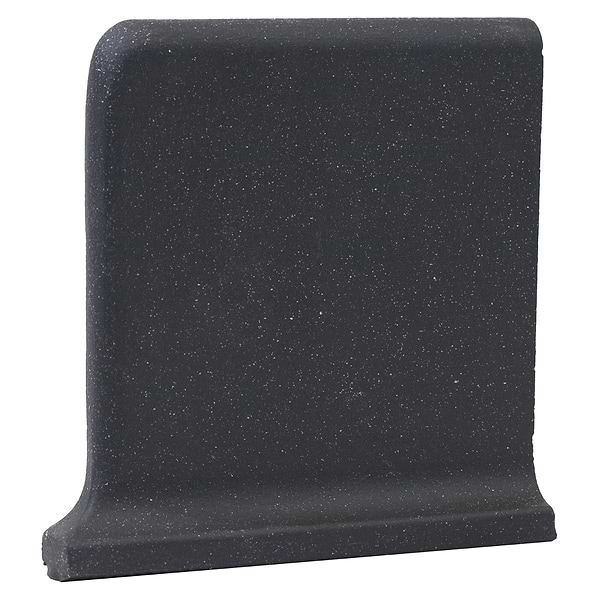 Elemental Raven Gray 6x6 Ceramic Quarry Tile Cove Base Left Outside Corner  (14 per box)