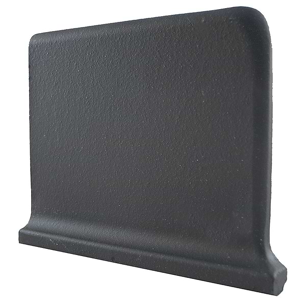Elemental Raven Gray 6x8 Ceramic Quarry Tile Cove Base Left Outside Corner  (14 per box)