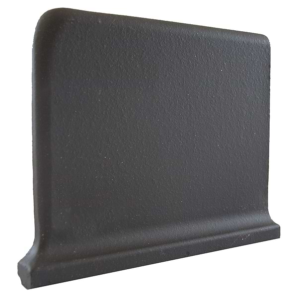 Elemental Raven Gray 6x8 Ceramic Quarry Tile Cove Base Right Outside Corner (14 per box)