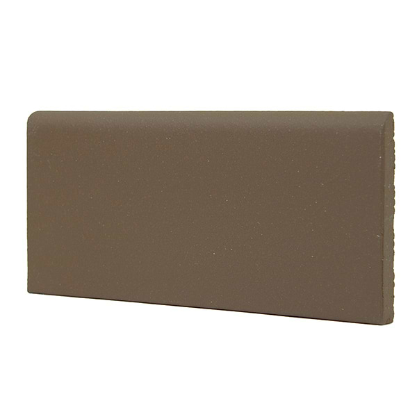 Elemental Chestnut Brown 4x8 Ceramic Quarry Tile Bullnose (14 per box)
