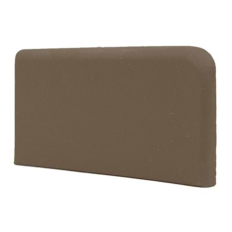 Elemental Chestnut Brown 4x8 Ceramic Quarry Tile Left Bullnose Corner  (12 per box)