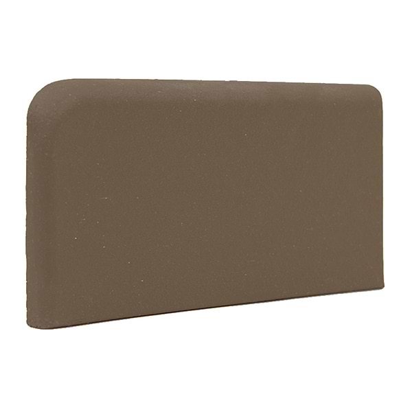 Elemental Chestnut Brown 4x8 Ceramic Quarry Tile Right Bullnose Corner (12 per box)