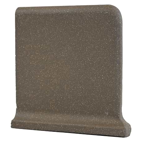 Elemental Pewter Brown 6x6 Ceramic Quarry Tile Cove Base Left Outside Corner  (14 per box)