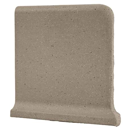 Elemental Gray 6x6 Ceramic Quarry Tile Cove Base Left Outside Corner (14 per box)