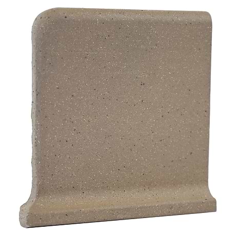 Elemental Gray 6x6 Ceramic Quarry Tile Cove Base Right Outside Corner  (14 per box)
